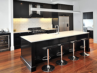 THUMB kitchen Neo Design custom Black polyurethane classic shaker Auckland